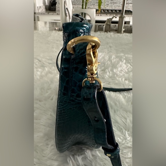 Brahmin Mini  Kathleen Croc Embossed Leather Crossbody Bag Handbag - Picture 3 of 10